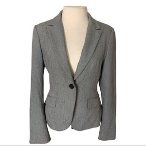 Gray Rayon Blend Blazer